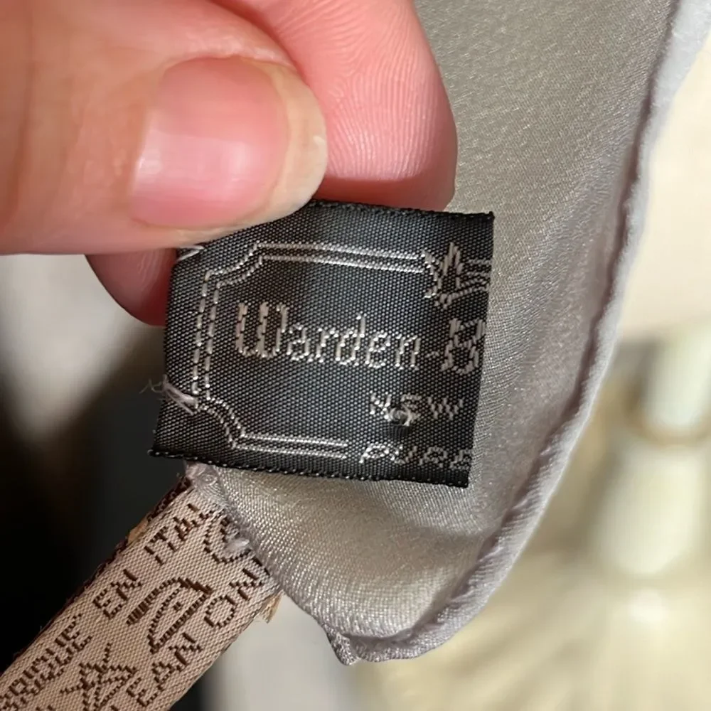 Vintage warden brooks rectangle silk scarf
